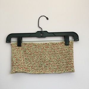 brandy melville ribbed floral bandeau